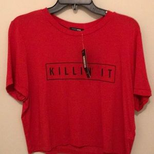 Red Crop Tee (Killin It)